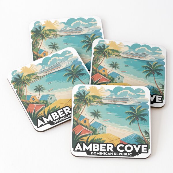 Item preview, Amber Cove Dominican Republic Tropical Travel Art designed and sold by LukaRealm.