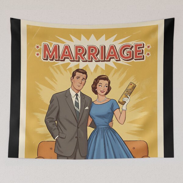 Item preview, Marriage Still Under Warranty Vintage Retro Dad Joke designed and sold by Retro-Anime9.