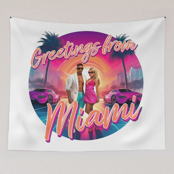 Item preview, Miami Sunsets: Synthwave Paradise designed and sold by pollosdesigns.