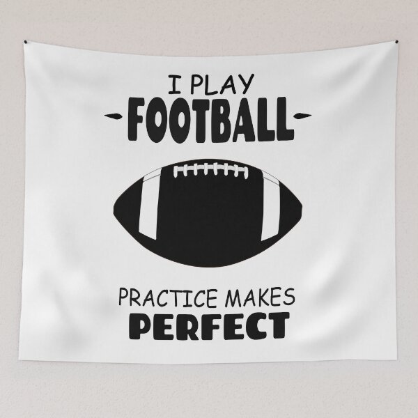Item preview, I Play Football Practice Makes Perfect designed and sold by Tillscreativ.