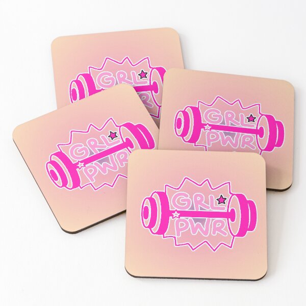 Item preview, GRL PWR Girl Power Gym Pink Fitness Bar designed and sold by AstronautMerch.