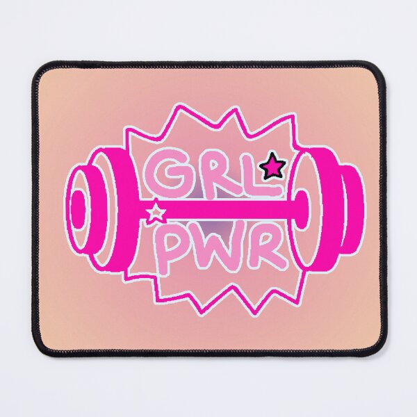 Item preview, GRL PWR Girl Power Gym Pink Fitness Bar designed and sold by AstronautMerch.