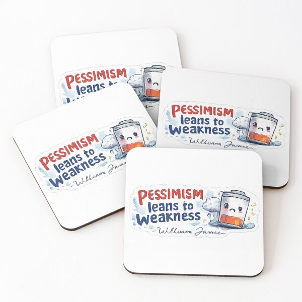 Item preview, Pessimism Leads to Weakness William James Quote Sticker | Positive Mindset Motivation Design | Inspirational Mental Strength Artwork designed and sold by myteesmypassion.