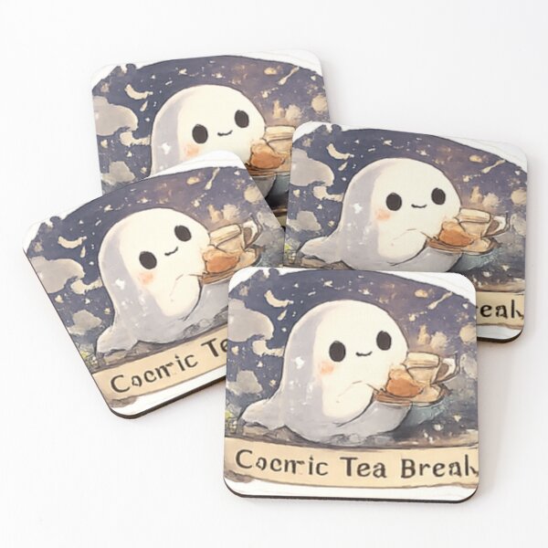 Item preview, Cute Space Ghost Drinking Tea Galaxy Aesthetic designed and sold by GUINewAlex.