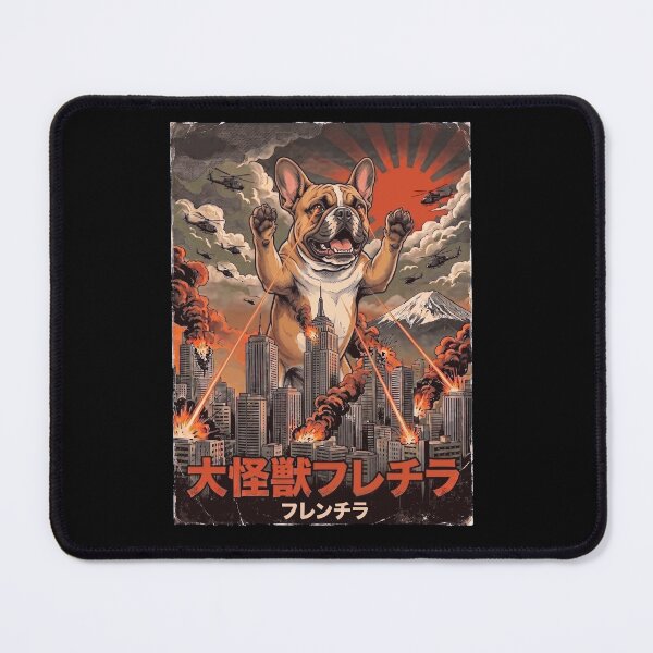 Item preview, French Bulldog Dogzilla Japanese Fuji Art Dog Owner designed and sold by DoodleTortle.