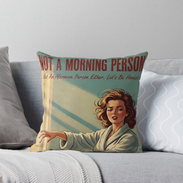 Item preview, Not a Morning Person Vintage Retro Mom Joke designed and sold by Retro-Anime9.