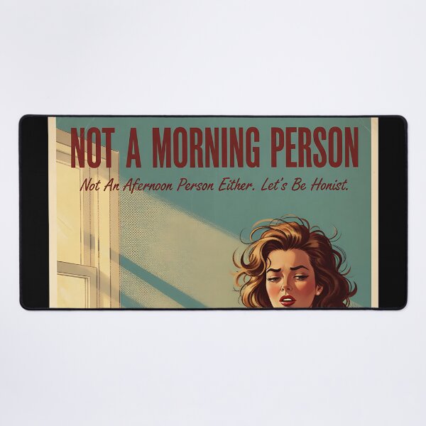 Item preview, Not a Morning Person Vintage Retro Mom Joke designed and sold by Retro-Anime9.