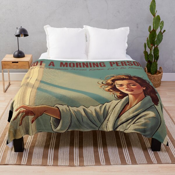 Item preview, Not a Morning Person Vintage Retro Mom Joke designed and sold by Retro-Anime9.