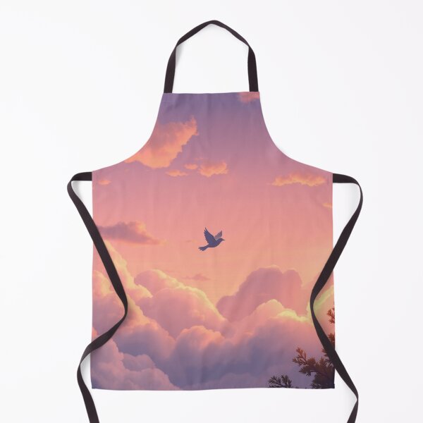 Item preview, Cute Bird Flying Over Pastel Clouds designed and sold by Faeblehoarder.