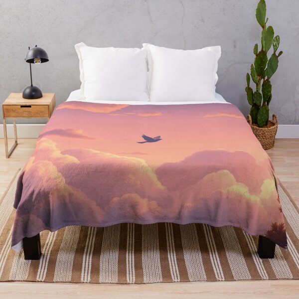 Item preview, Cute Bird Flying Over Pastel Clouds designed and sold by Faeblehoarder.
