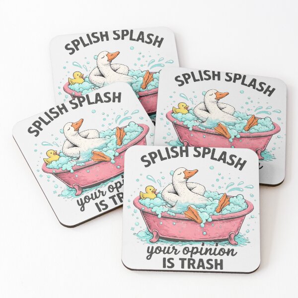 Item preview, Splish Splash Your Opinion Is Trash – Funny Duck Illustration designed and sold by AngryToro.