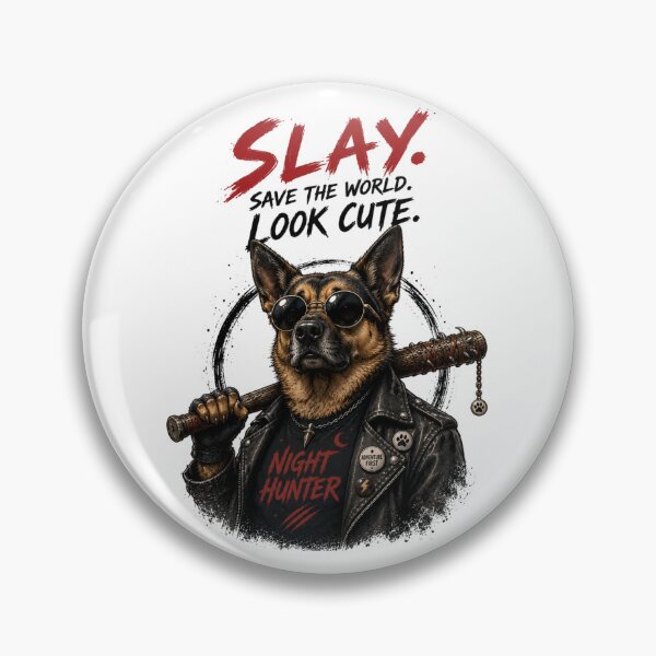 Item preview, Night Hunter Dog – Cool German Shepherd Graphic T-Shirt Design designed and sold by Newthingzy.