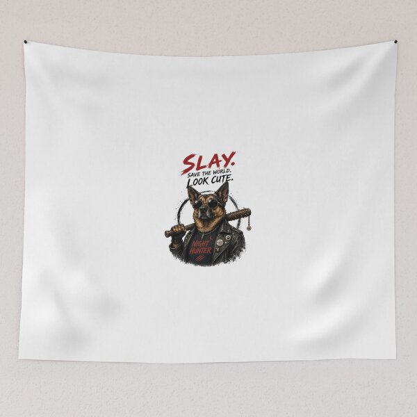 Item preview, Night Hunter Dog – Cool German Shepherd Graphic T-Shirt Design designed and sold by Newthingzy.