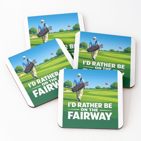 Item preview,  I'd Rather Be On The Fairway Flat Vector Golf Minimalist Gift For Golf Lover designed and sold by Print Loft.