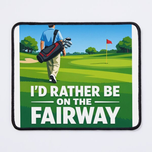 Item preview,  I'd Rather Be On The Fairway Flat Vector Golf Minimalist Gift For Golf Lover designed and sold by Print Loft.