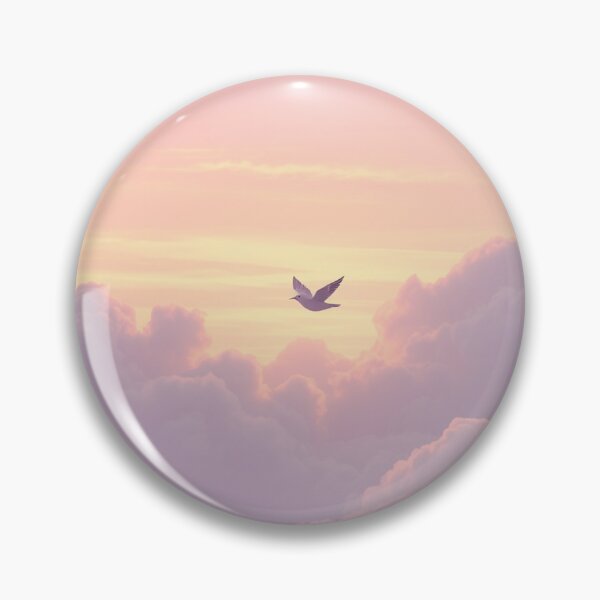 Item preview, Cozy Bird Over Pastel Clouds Quote designed and sold by Faeblehoarder.