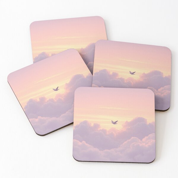 Item preview, Cozy Bird Over Pastel Clouds Quote designed and sold by Faeblehoarder.