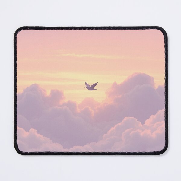 Item preview, Cozy Bird Over Pastel Clouds Quote designed and sold by Faeblehoarder.