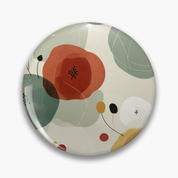 Item preview, Soft Romantic Abstract Flowing Shapes Whimsical  Floral Pattern designed and sold by GrinGalore.