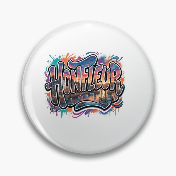 Item preview, Honfleur Harbor Graffiti Sticker designed and sold by Imaginarium of Chaos falcon88 .