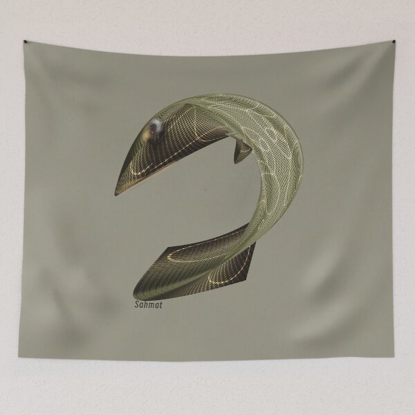 Item preview, Sahmat - Minimalist 3D Metallic Serpent Art designed and sold by SahmatArt.
