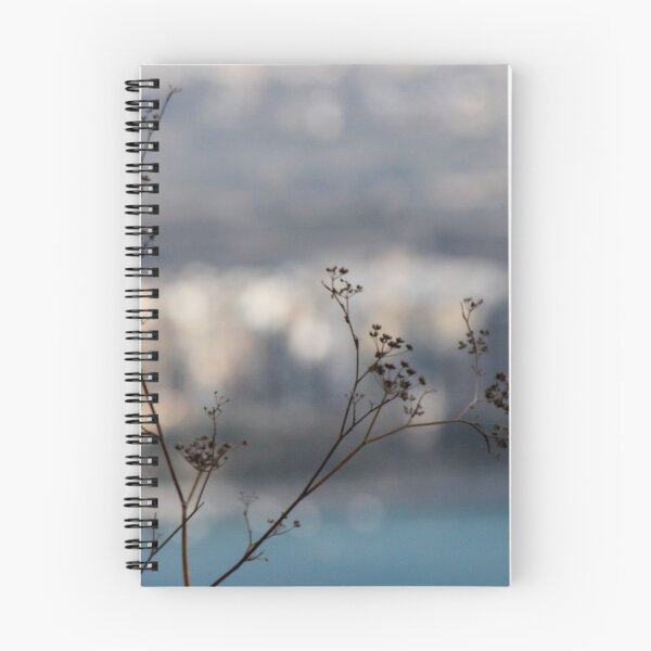 Item preview, Silhouetted Wildflower Stems in Foreground With Blurred Coastal Cityscape and Sea Background designed and sold by Nmallia.