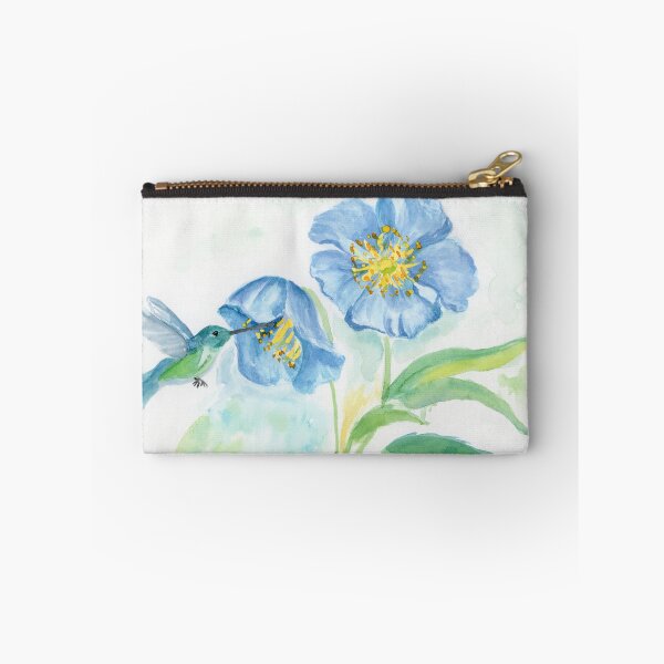 Item preview, Himalayan Blue Poppy with Hummingbird designed and sold by daphsam.