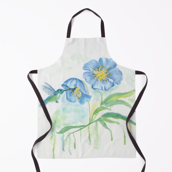 Item preview, Himalayan Blue Poppy with Hummingbird designed and sold by daphsam.
