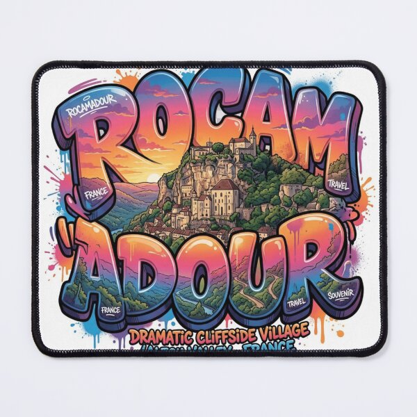 Item preview, Rocamadour Cliffside Graffiti Sticker designed and sold by Imaginarium of Chaos falcon88 .