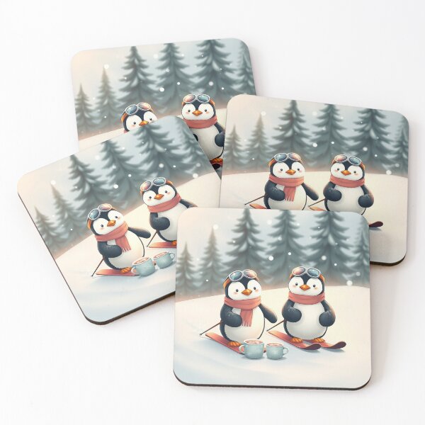 Item preview, Cute Penguin Skiing Poster designed and sold by Faeblehoarder.