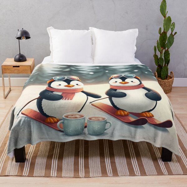 Item preview, Cute Penguin Skiing Poster designed and sold by Faeblehoarder.