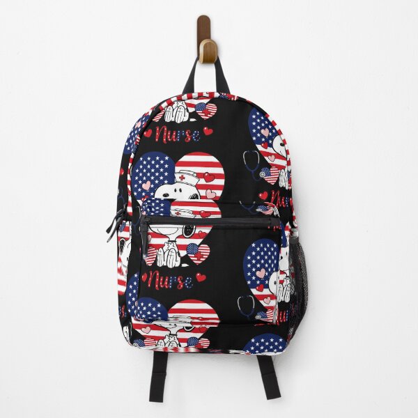 Item preview, Snoopy Nurse American Flag Heart Healthcare Professional designed and sold by LysiTHWIP.