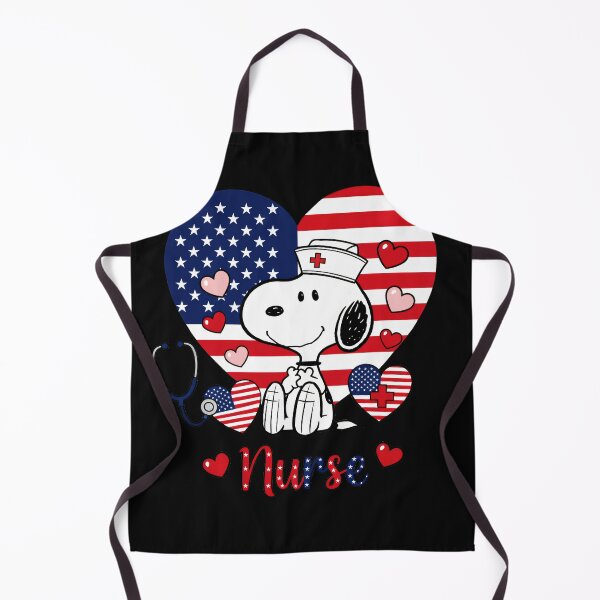 Item preview, Snoopy Nurse American Flag Heart Healthcare Professional designed and sold by LysiTHWIP.