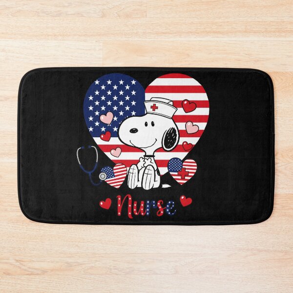 Item preview, Snoopy Nurse American Flag Heart Healthcare Professional designed and sold by LysiTHWIP.