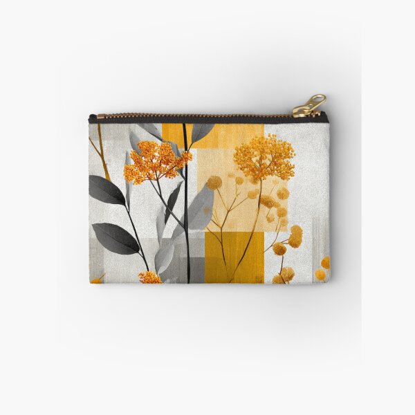 Item preview, Soft Romantic Abstract Botanical Gray Turmeric Pattern designed and sold by GrinGalore.