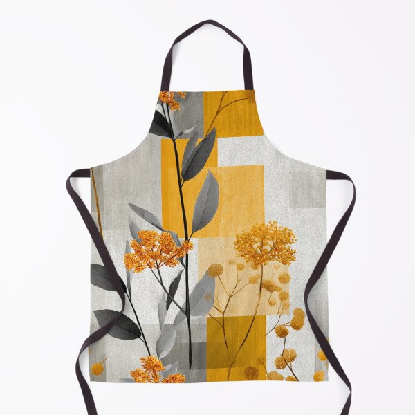 Item preview, Soft Romantic Abstract Botanical Gray Turmeric Pattern designed and sold by GrinGalore.