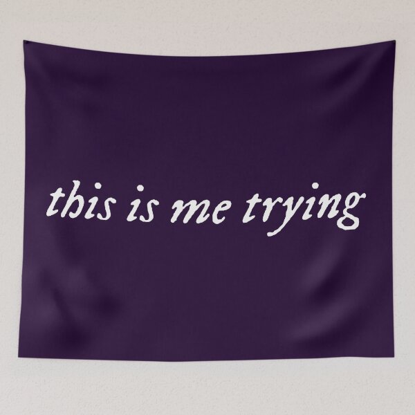 Item preview, This Is Me Trying White Lettering -  designed and sold by sicknstuff.