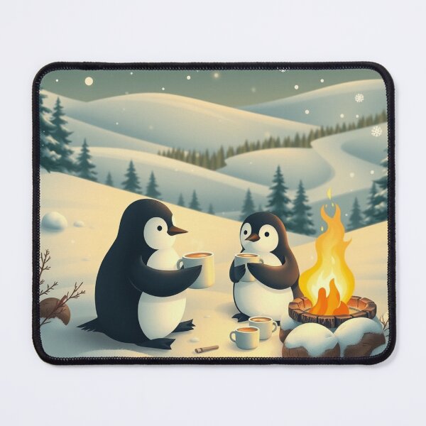 Item preview, Cozy Penguins with Chocolate Mugs designed and sold by Faeblehoarder.
