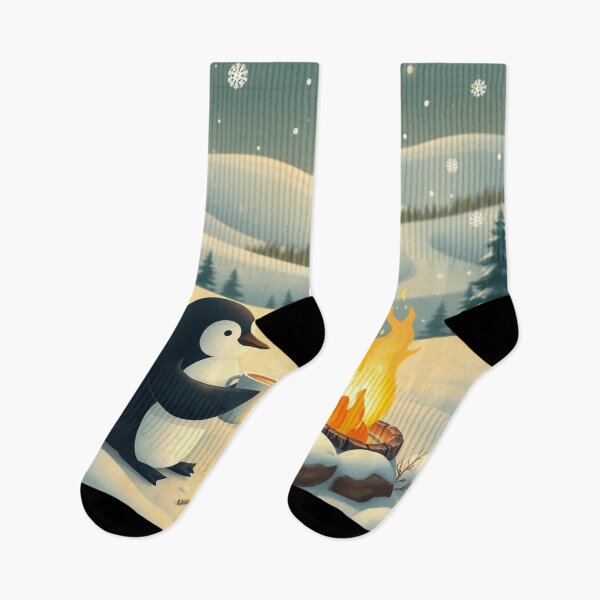 Item preview, Cozy Penguins with Chocolate Mugs designed and sold by Faeblehoarder.