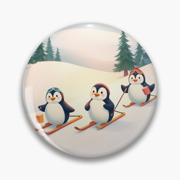 Item preview, Skiing Penguins with Hot Cocoa designed and sold by Faeblehoarder.