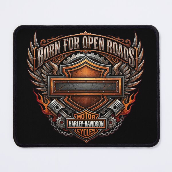 Item preview, Harley Davidson Born For Open Roads Vintage Custom Motorcycle Print designed and sold by enzoade.