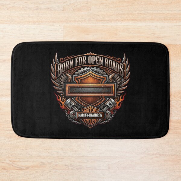 Item preview, Harley Davidson Born For Open Roads Vintage Custom Motorcycle Print designed and sold by enzoade.
