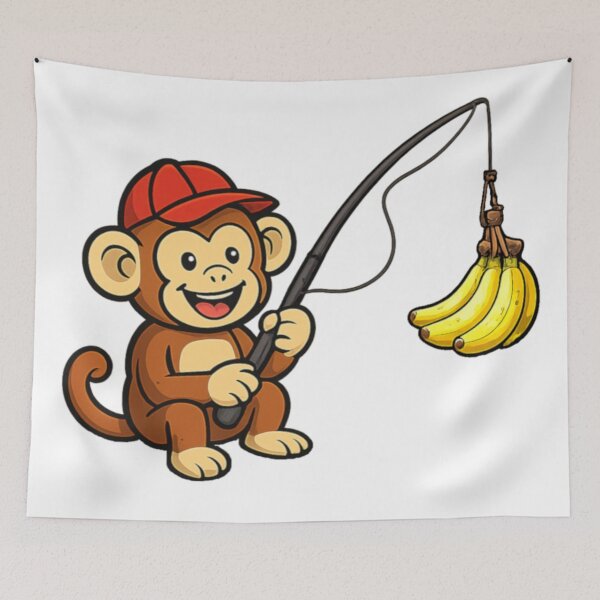 Item preview, Monkey fishing for bananas  designed and sold by JamesDunican.