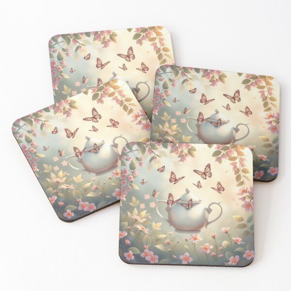 Item preview, Whimsical Butterflies Dancing Around Teapot designed and sold by Faeblehoarder.