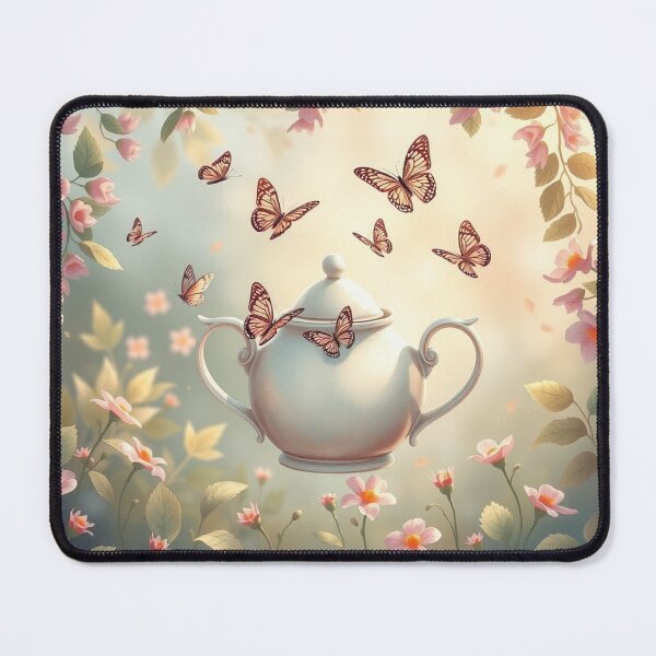 Item preview, Whimsical Butterflies Dancing Around Teapot designed and sold by Faeblehoarder.