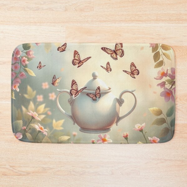 Item preview, Whimsical Butterflies Dancing Around Teapot designed and sold by Faeblehoarder.