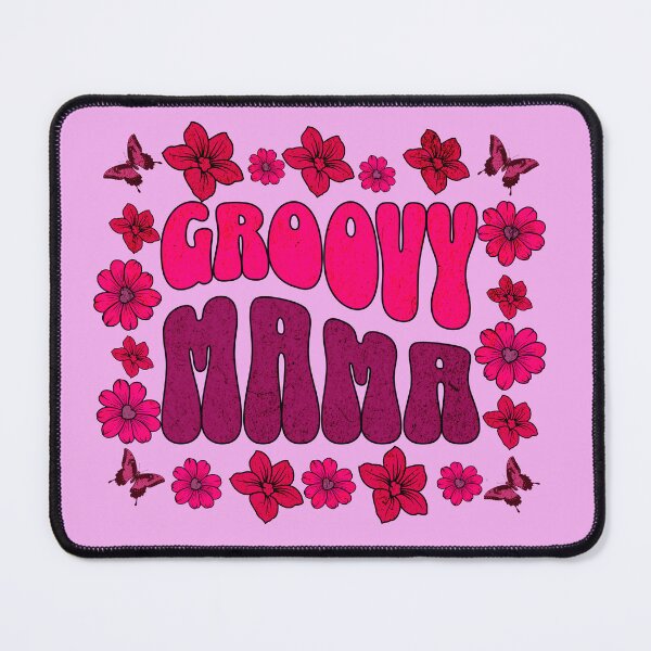 Item preview, Groovy Retro Mama Vintage Floral Butterfly Graphic designed and sold by Swanny's Custom T-shirt and Gift Designs.