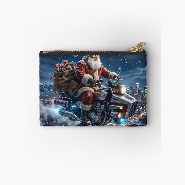 Item preview, Santa Claus on a flying motorcycle  designed and sold by WiseBow.