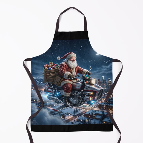 Item preview, Santa Claus on a flying motorcycle designed and sold by WiseBow.