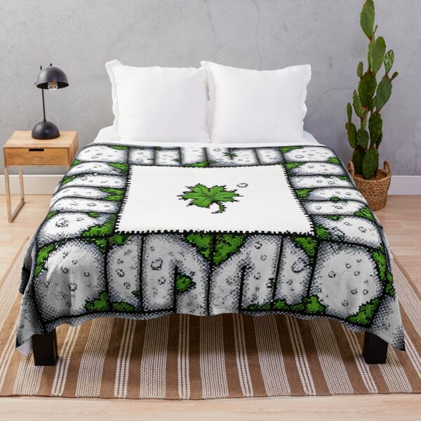 Item preview, Pixel art labyrinth with a cloverleaf at its center designed and sold by Mianku | Für das Leben.
